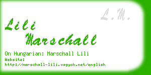 lili marschall business card